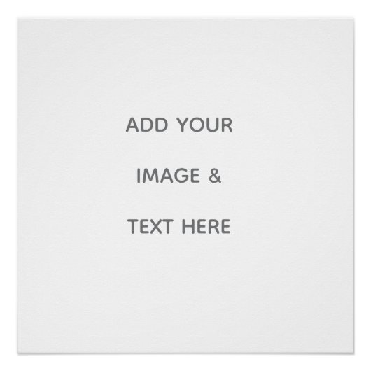 Create Your Own white  Perfect Poster (Voorkant)