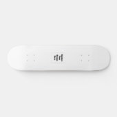Create Your Own white  Persoonlijk Skateboard (Horizontaal)