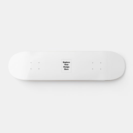Create Your Own white  Persoonlijk Skateboard (Horizontaal)