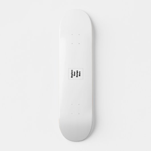 Create Your Own white  Persoonlijk Skateboard (Voorkant)