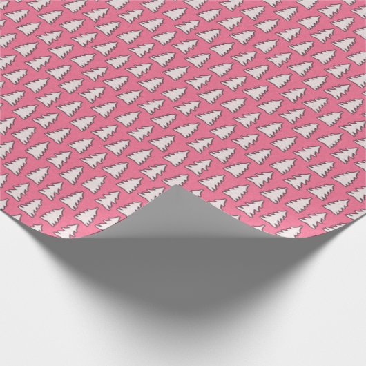 Create Your Own White Pine Tree Pink Cadeaupapier (Hoek)