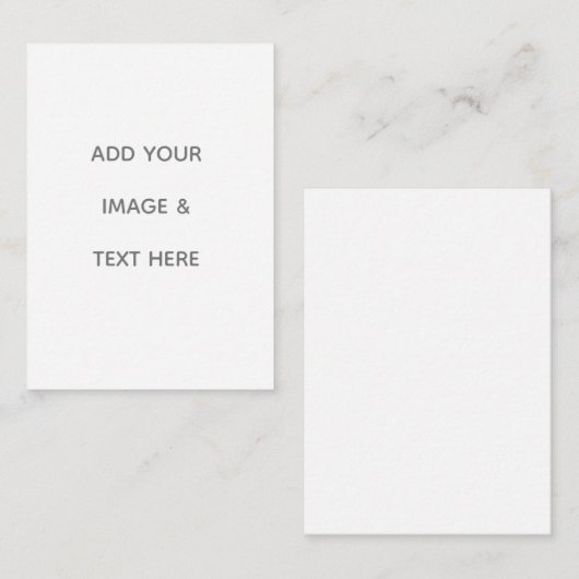 Create Your Own white Plaatskaartje (Voorkant / Achterkant)