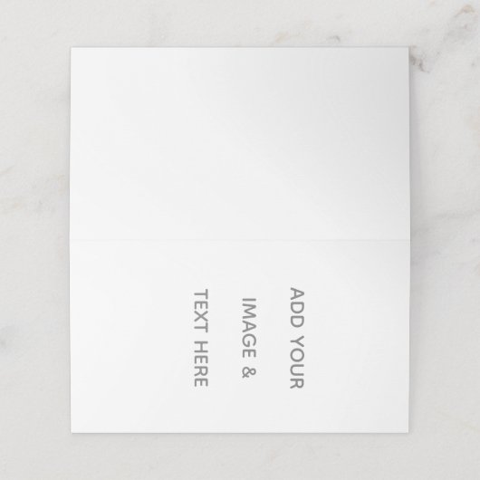 Create Your Own white  Plaatskaartje (Buitenkant ongevouwen)