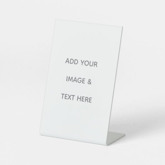 Create Your Own white Reclamebord Met Voetstuk (Voorkant)