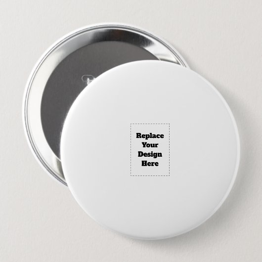 Create Your Own white  Ronde Button 4,0 Cm (Voorkant /achterkant)
