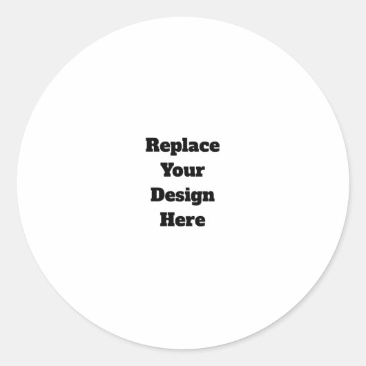Create Your Own white  Ronde Sticker (Voorkant)