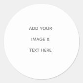 Create Your Own white  Ronde Sticker (Voorkant)