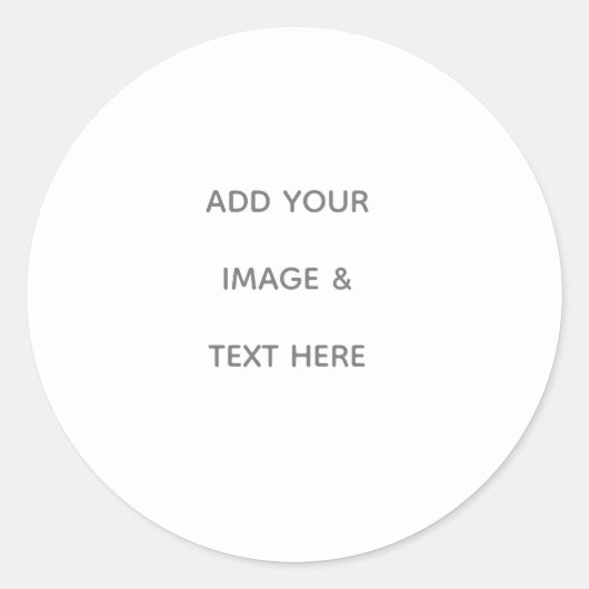 Create Your Own white  Ronde Sticker (Voorkant)