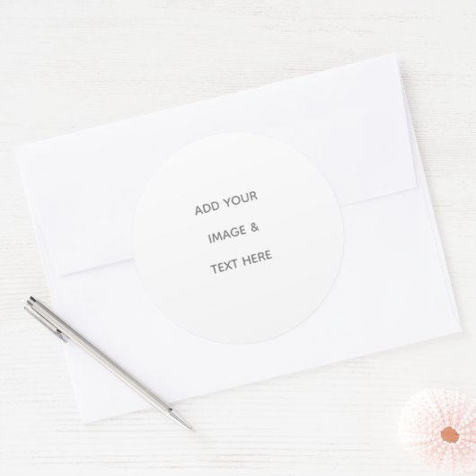 Create Your Own white  Ronde Sticker (Envelop)