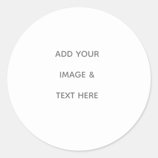 Create Your Own white Ronde Sticker (Voorkant)