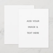 Create Your Own white  RSVP Kaartje (Voorkant / Achterkant)