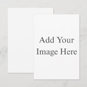 Create Your Own white  RSVP Kaartje (Voorkant / Achterkant)