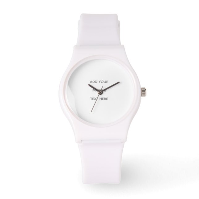 Create Your Own white  Save The Date Horloge (Voorkant)