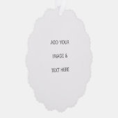 Create Your Own white Save The Date Ornament Kaart (Rechts)