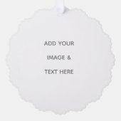 Create Your Own white  Save The Date Ornament Kaart (Voorkant)