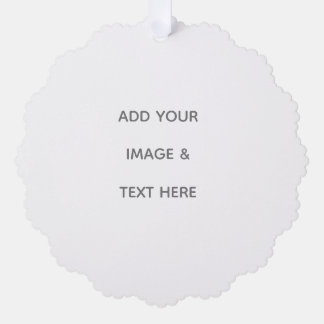 Create Your Own white Save The Date Ornament Kaart