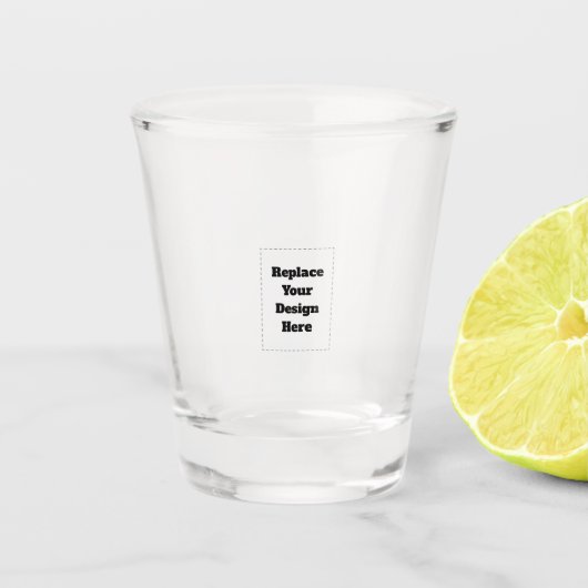 Create Your Own white  Shot Glas (Voorkant)