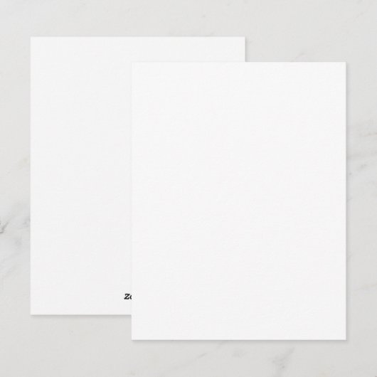 Create Your Own white simple Feestdagenkaart (Voorkant / Achterkant)