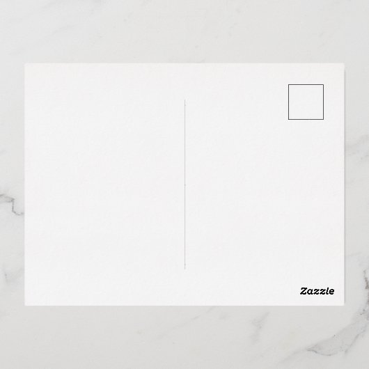 Create Your Own white simple Folie Feestdagen Briefkaart (Achterkant)