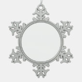 Create Your Own White Simple Tin Sneeuwvlok Ornament (Voorkant)