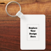 Create Your Own white  Sleutelhanger (Voorkant)