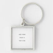 Create Your Own white  Sleutelhanger (Voorkant)