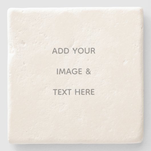 Create Your Own white  Stenen Onderzetter (Voorkant)