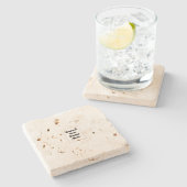 Create Your Own white Stenen Onderzetter (Zijkant)