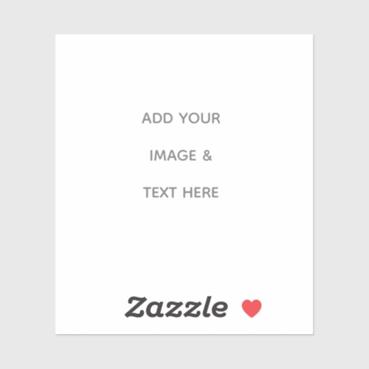 Create Your Own white  Sticker (Vel)