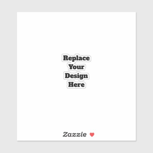 Create Your Own white  Sticker (Vel)