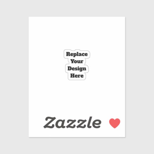 Create Your Own white Sticker (Vel)