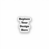 Create Your Own white Sticker (Voorkant)