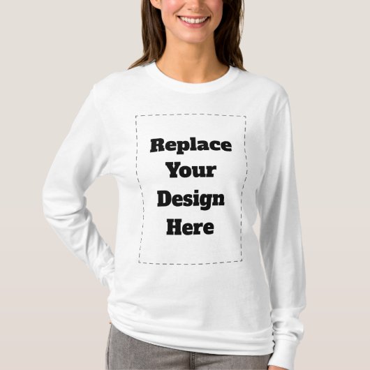 Create Your Own white  T-shirt (Voorkant)
