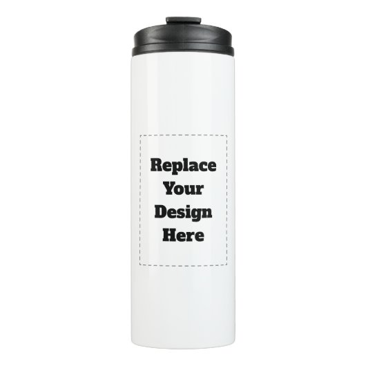 Create Your Own white  Thermosbeker (Voorkant)