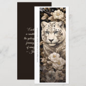 Create Your Own White Tiger Roses Bookmark Card (Voorkant / Achterkant)