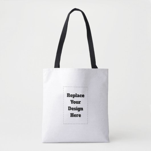 Create Your Own white  Tote Bag (Voorkant)