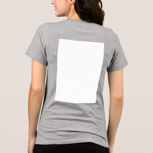 Create Your Own white Tri-Blend Shirt (Achterkant)