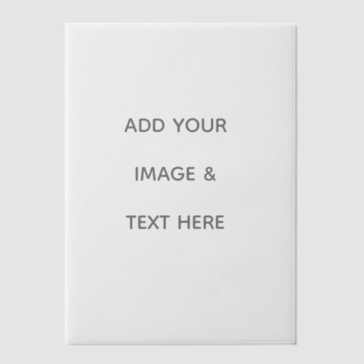 Create Your Own white  Vellum Uitnodigingen (Voorkant)
