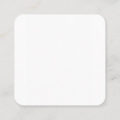 Create Your Own white  Vierkante Visitekaartje (Achterkant)