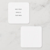 Create Your Own white  Vierkante Visitekaartje (Voorkant / Achterkant)