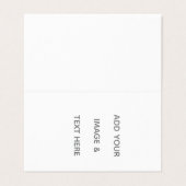 Create Your Own white  Visitekaartje (Buitenkant ongevouwen)