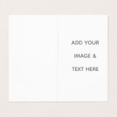 Create Your Own white  Visitekaartje (Buitenkant ongevouwen)
