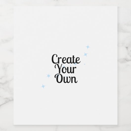 Create Your Own Wijn Etiket (Enkel label)