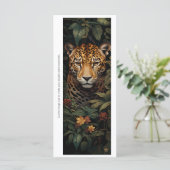Create Your Own Wild Cheetah Floral Bookmark Card (Staand voorkant)