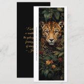 Create Your Own Wild Cheetah Floral Bookmark Card (Voorkant / Achterkant)