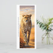 Create Your Own Wild Cheetah Sunrise Bookmark Card (Staand voorkant)