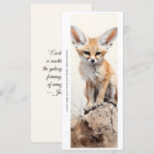 Create Your Own Wild Fennec Fox Bookmark Card (Voorkant / Achterkant)