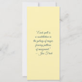 Create Your Own Wild Golden Elephant Bookmark Card (Achterkant)