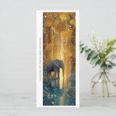 Create Your Own Wild Golden Elephant Bookmark Card (Staand voorkant)