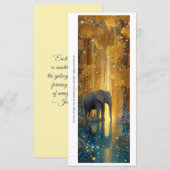 Create Your Own Wild Golden Elephant Bookmark Card (Voorkant / Achterkant)
